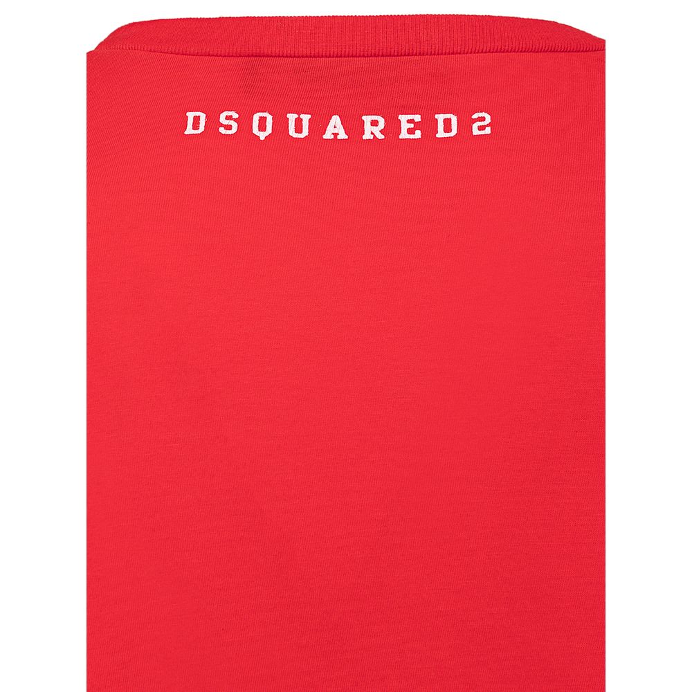 T-shirt in cotone rosso Dsquared²