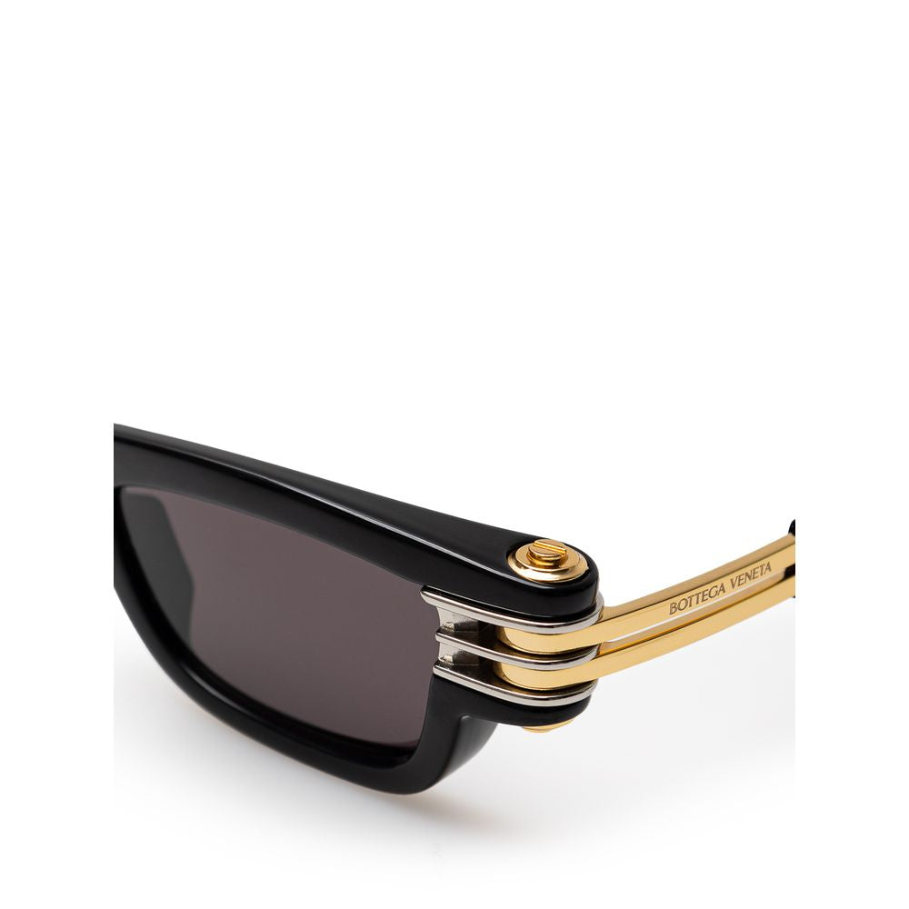 Bottega Veneta Black Haircalf Sunglasses