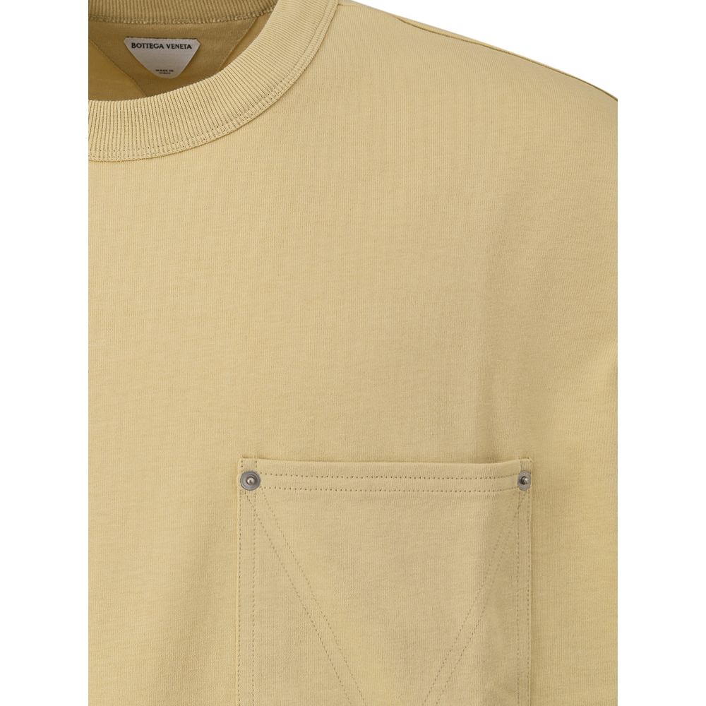 T-shirt in cotone beige Bottega Veneta