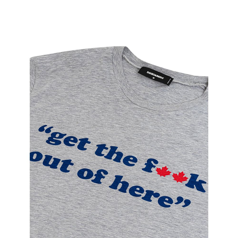 T-shirt in cotone grigio Dsquared²