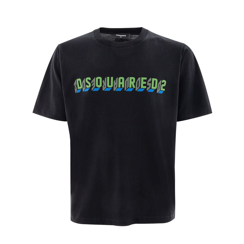 T-shirt in cotone nero Dsquared²