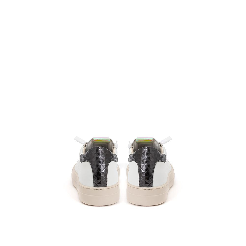 P448 Esalta il tuo stile di sneaker con le scarpe da ginnastica in pelle italiana completamente bianche
