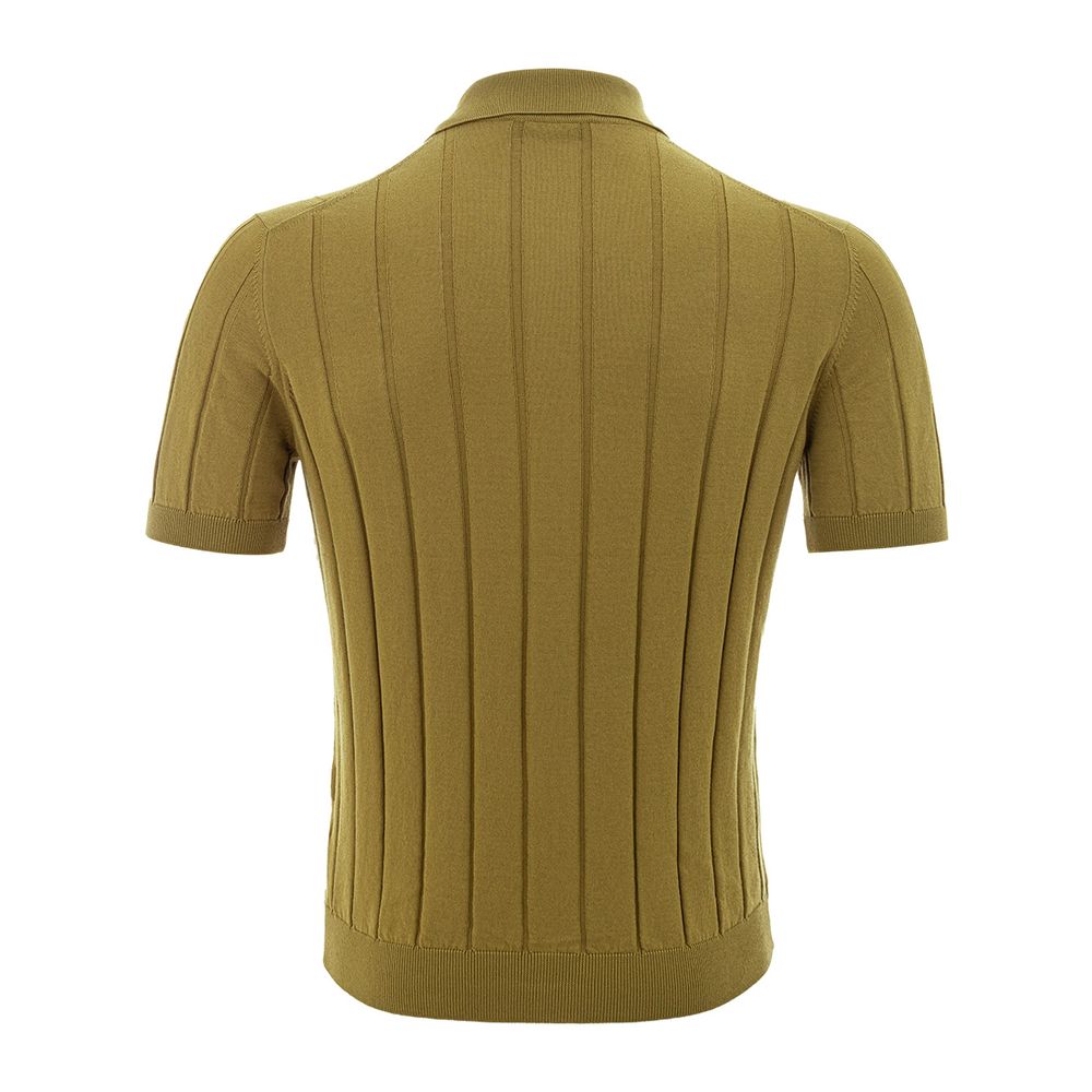 Gran Sasso Elegante T-Shirt Verde in Cotone per Uomo