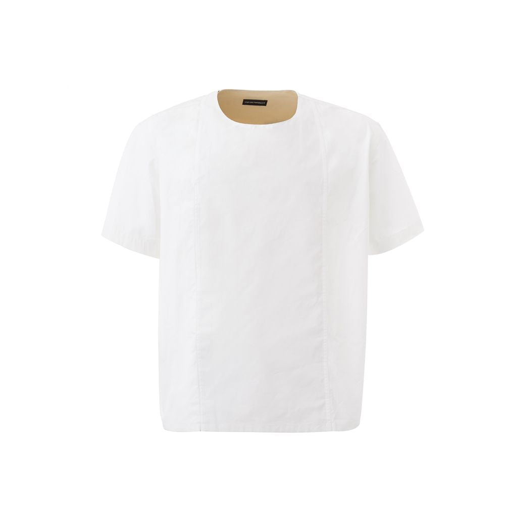 Maglione in cotone bianco Emporio Armani