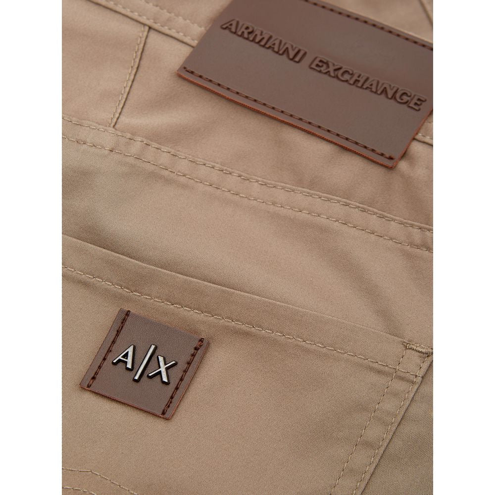 Armani Exchange Jeans e pantaloni in cotone marrone