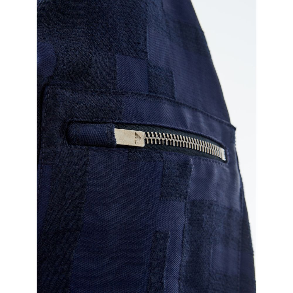Emporio Armani Elegante T-shirt Blu in Lino per Uomo