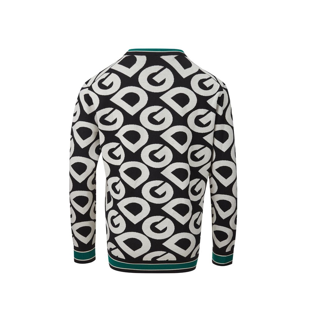 Dolce & Gabbana Elegante Maglione Nero in Cotone per uno Stile Sofisticato
