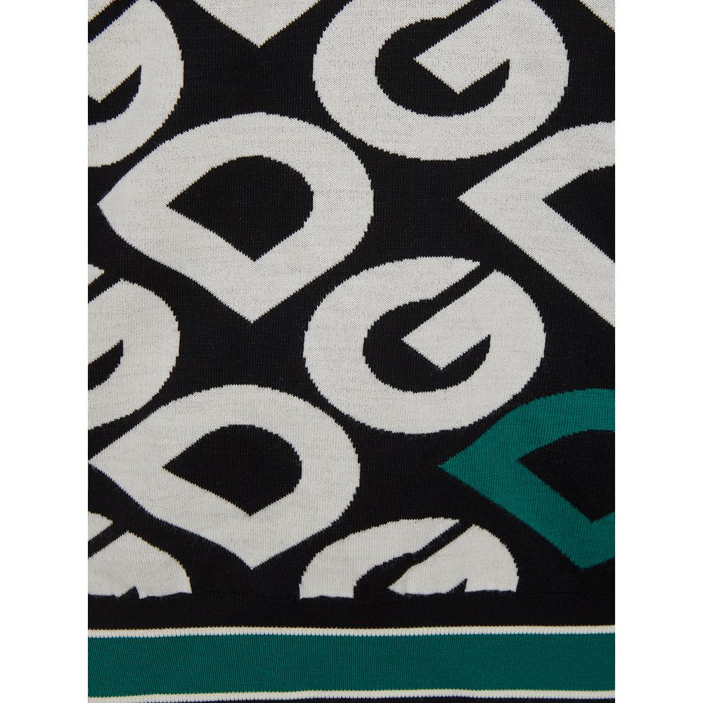 Dolce & Gabbana Elegante Maglione Nero in Cotone per uno Stile Sofisticato