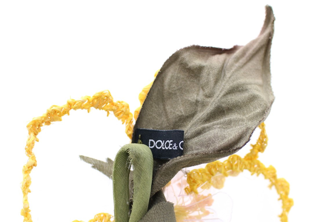 Dolce & Gabbana squisita spilla floreale in seta fatta a mano