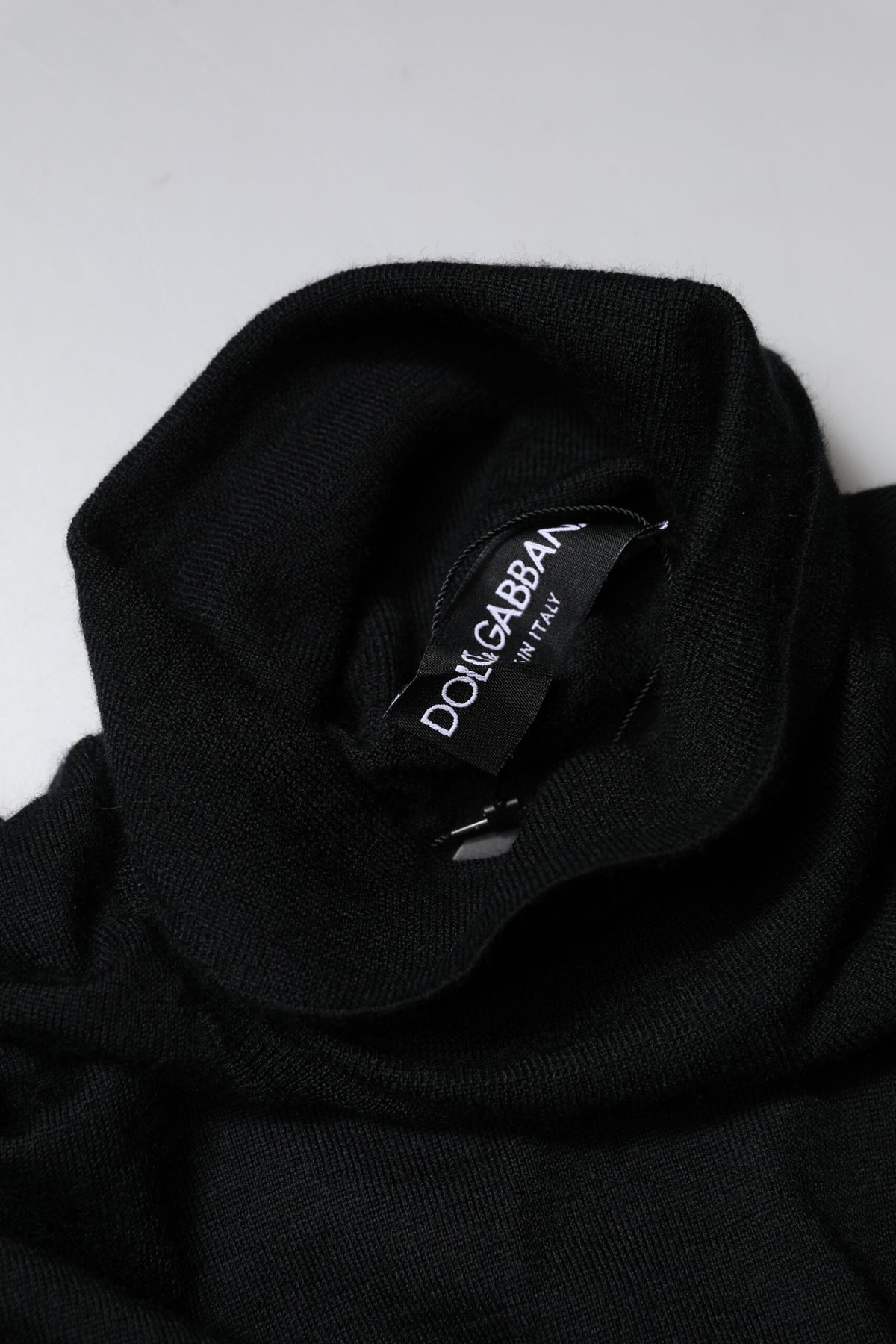 Dolce & Gabbana Black Cashmere Knitted Men Pullover Sweater