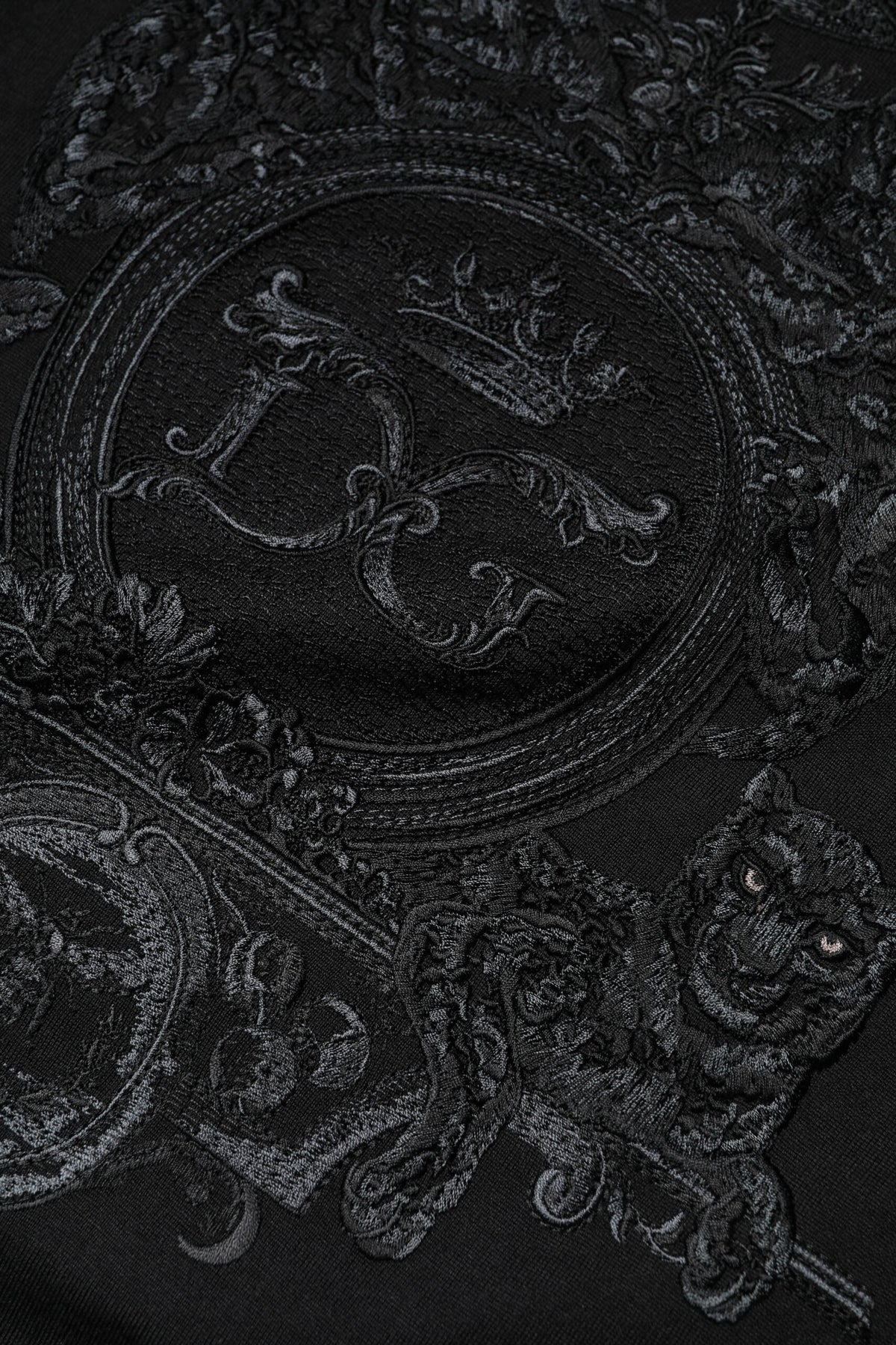 Dolce & Gabbana Black DG Crown Embroidery Pullover Sweater