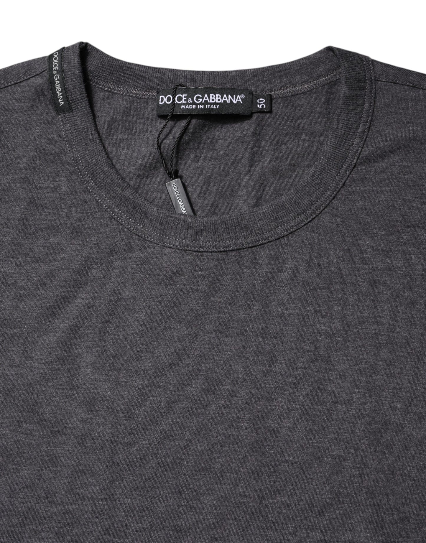Dolce & Gabbana Dark Gray Short Sleeves Crew Neck T-shirt
