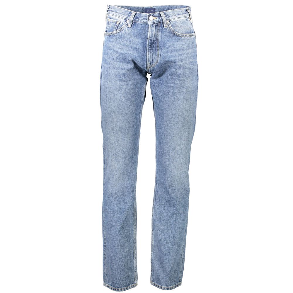Gant Light Blue Cotton Men Jeans