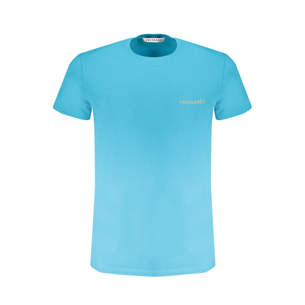 Trussardi Light Blue Cotton Men T-Shirt