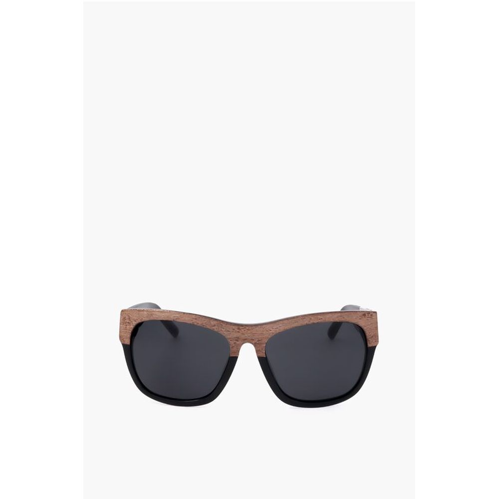Linda Farrow PHILLIP LIM Wayfarer Sunglasses with Wood Effect Detail