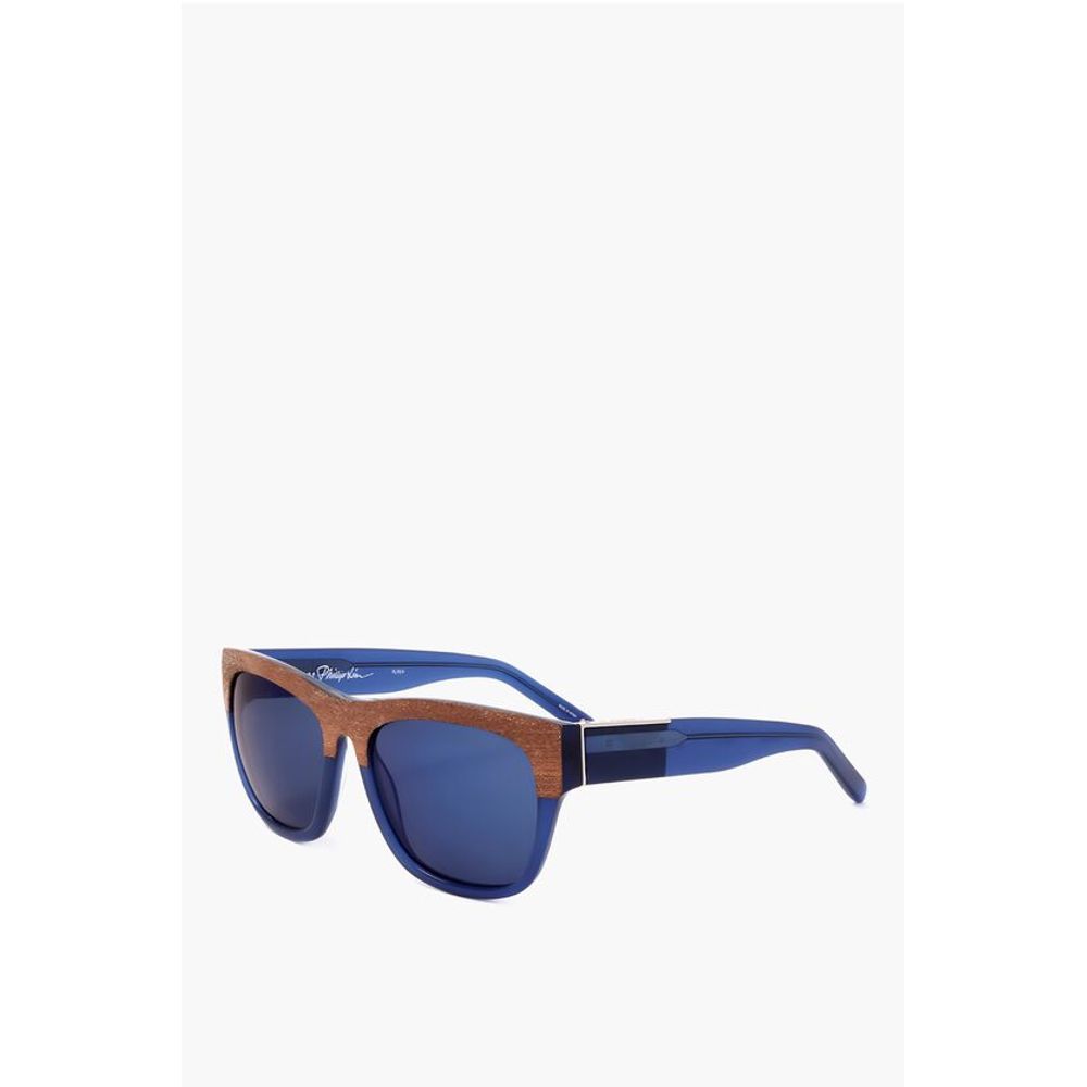 Linda Farrow PHILLIP LIM Wayfarer Sunglasses with Wood Effect Detail