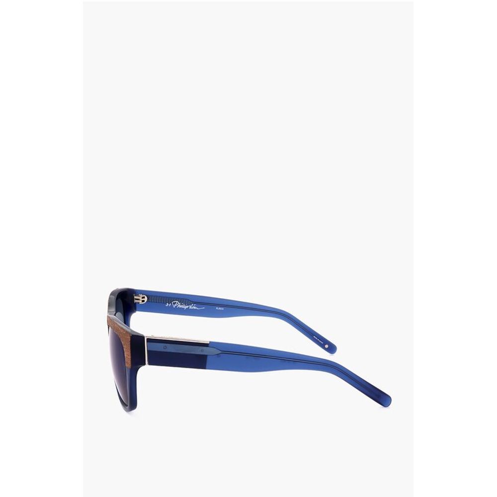 Linda Farrow PHILLIP LIM Wayfarer Sunglasses with Wood Effect Detail