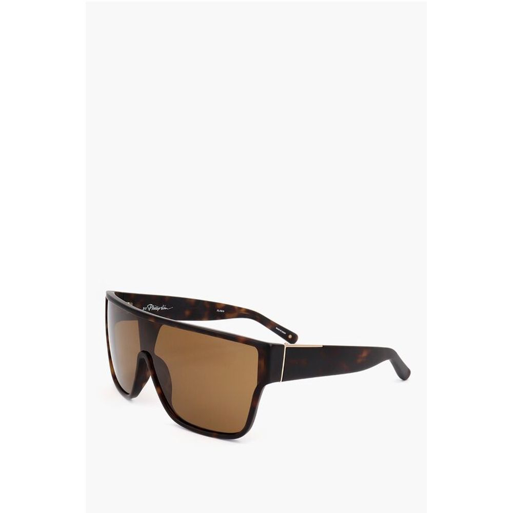 Linda Farrow PHILLIP LIM Shield Sunglasses with Tortoiseshell Frame