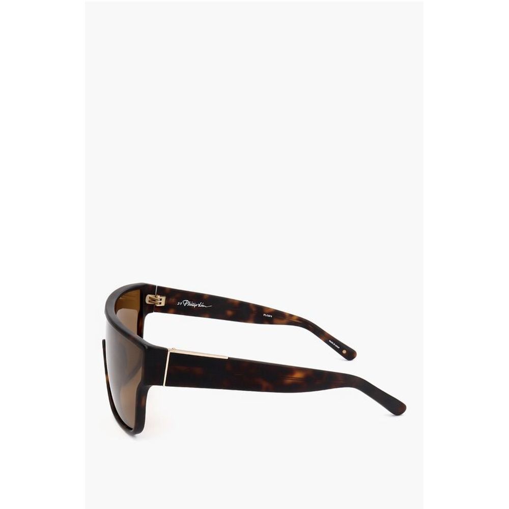 Linda Farrow PHILLIP LIM Shield Sunglasses with Tortoiseshell Frame