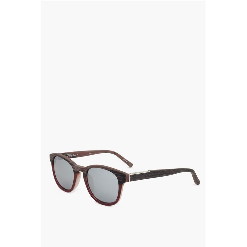 Linda Farrow PHILLIP LIM Wayfarer Sunglasses with Wood Effect Frame