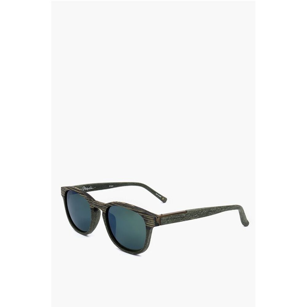 Linda Farrow PHILLIP LIM Wayfarer Sunglasses with Wood Effect Frame