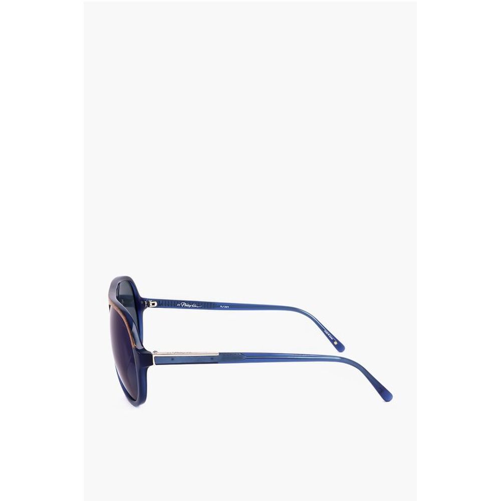 Linda Farrow PHILLIP LIM Aviator Sunglasses with Wood Effect Detail