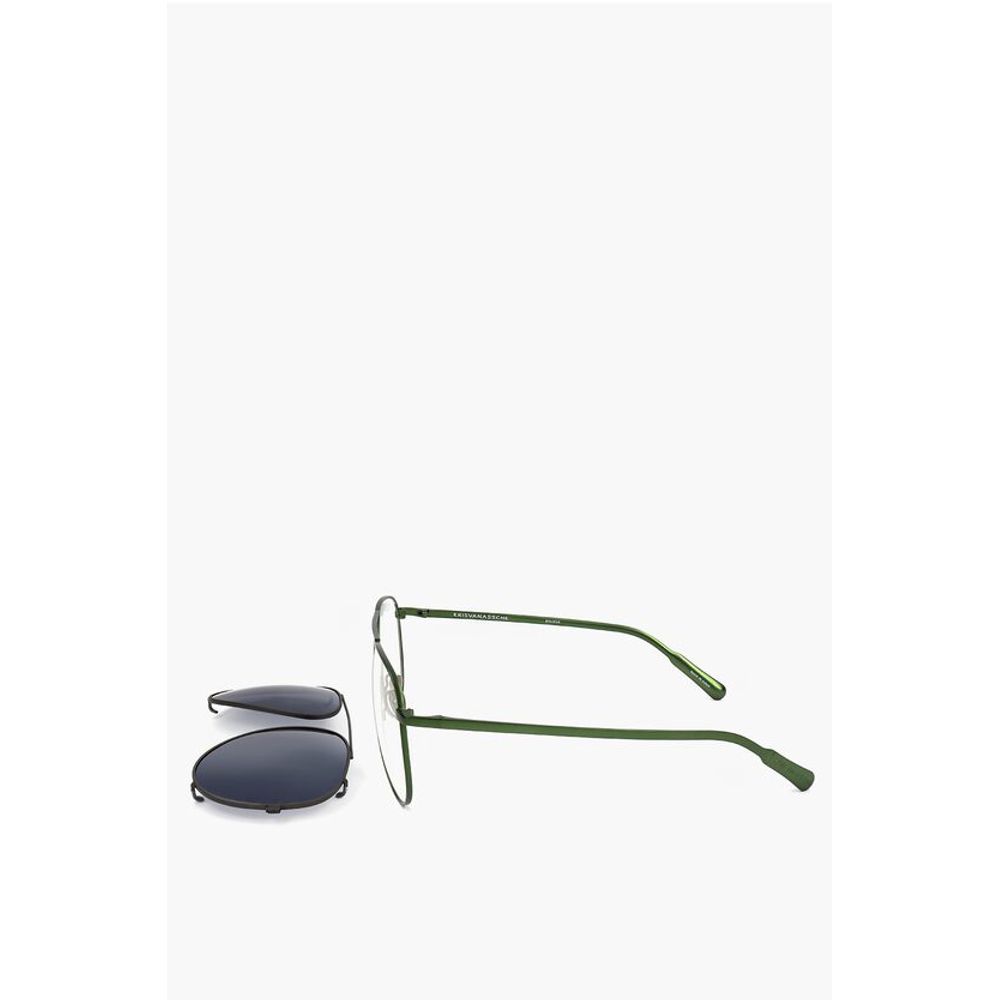 Linda Farrow KRIS VAN ASSCHE Aviator Sunglasses with Removable Mask