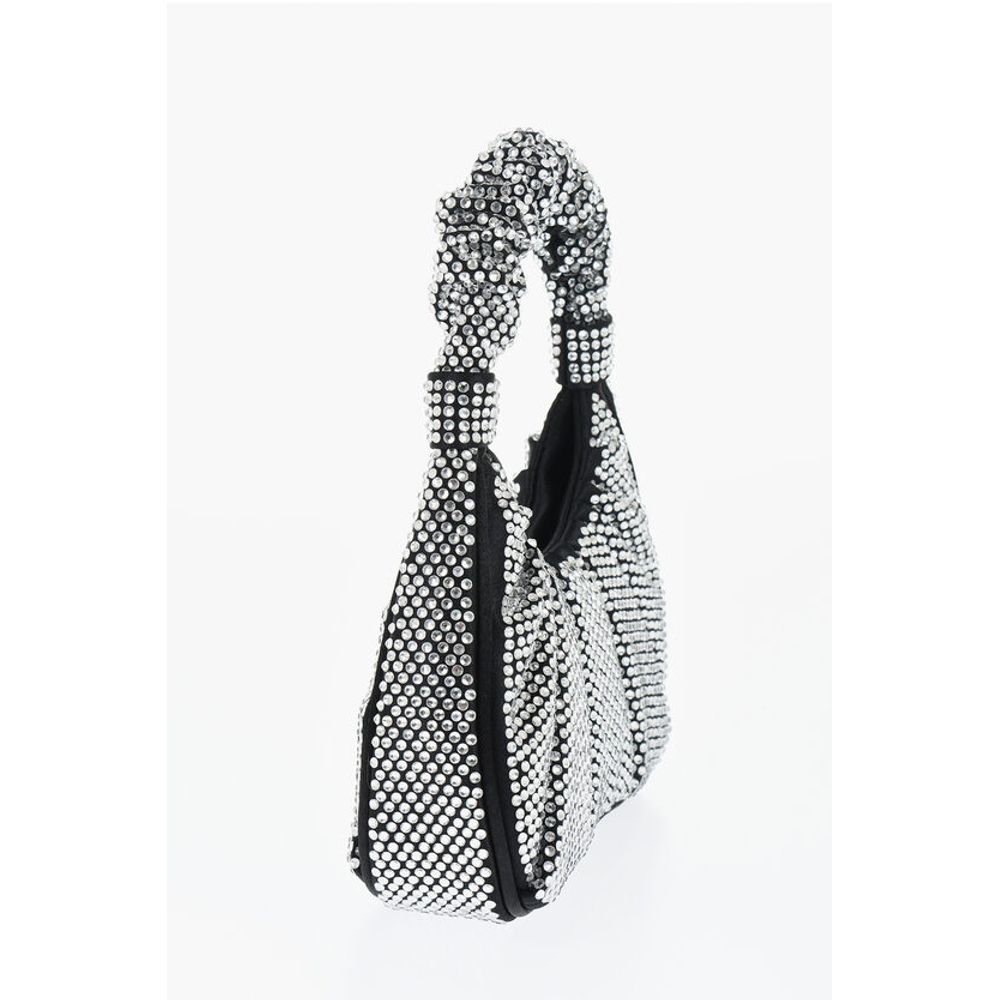 Jw Pei All-Over Strass Satin GABBI Mini Hobo Bag