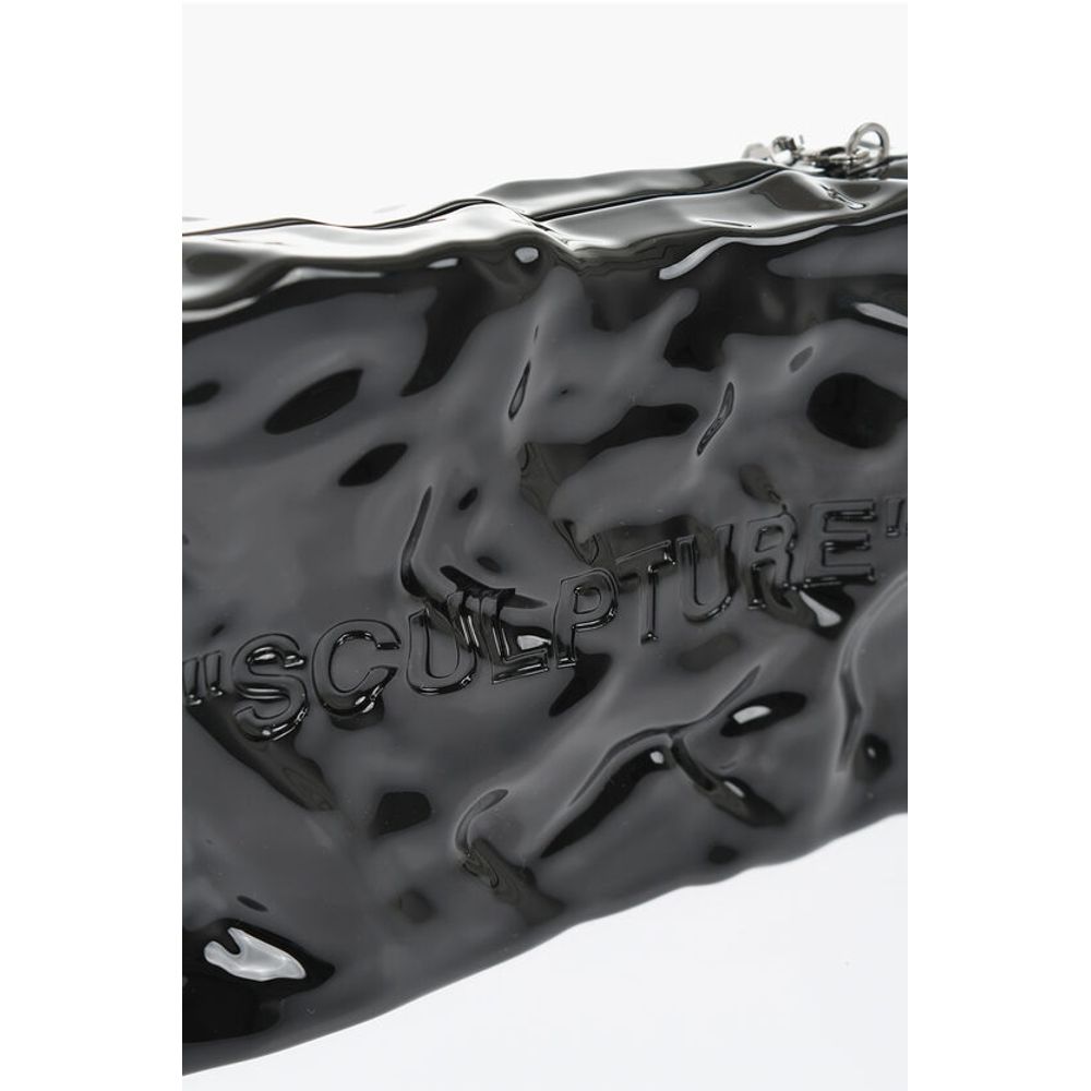 Off-White Embossed Crushed Sculpture Rigid Clutch