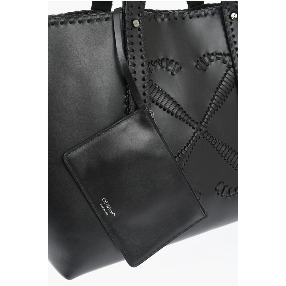 Off-White Braided Leather DAY OFF WEAVING Weekend Bag