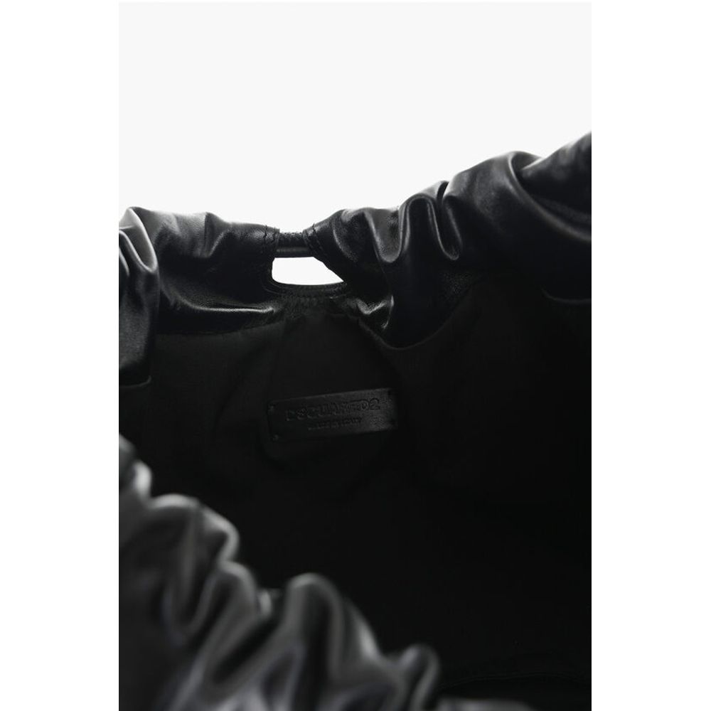 Dsquared² Leather Handbag with Drawstring