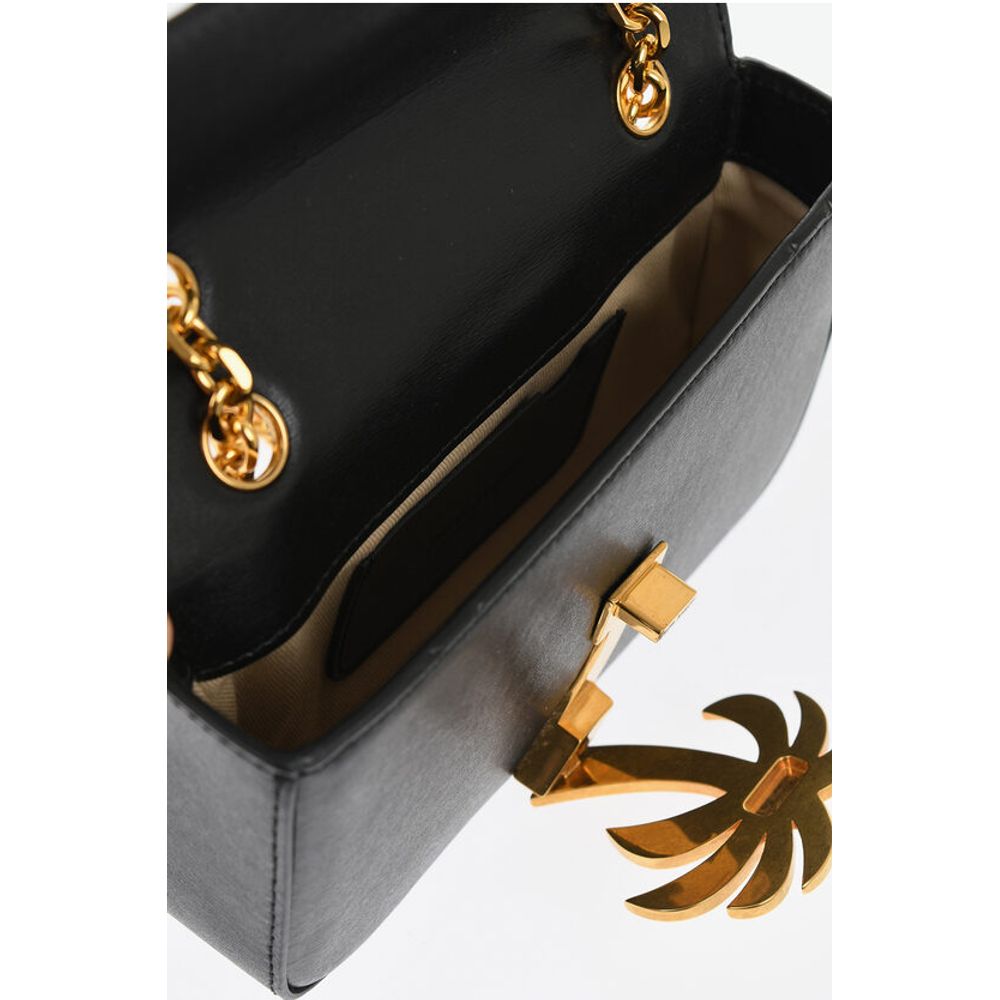 Palm Angels Leather PALM BRIDGE Shoulder Bag with Chain Shouder Strap
