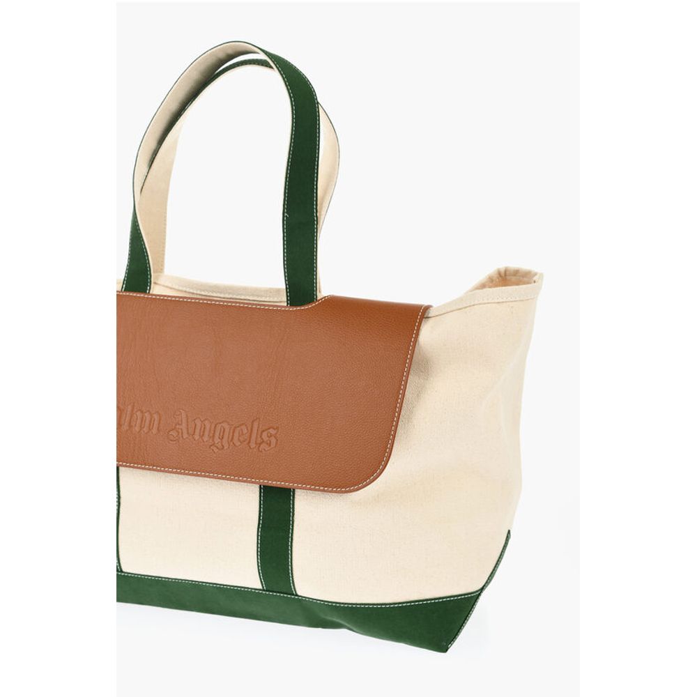 Palm Angels Canvas Tote Bag with Logoed Detail