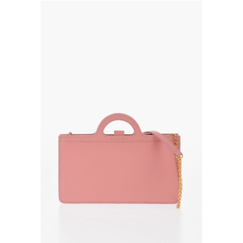 Marni Leather Shoulder Bag with Internal Card-Sized Compartments