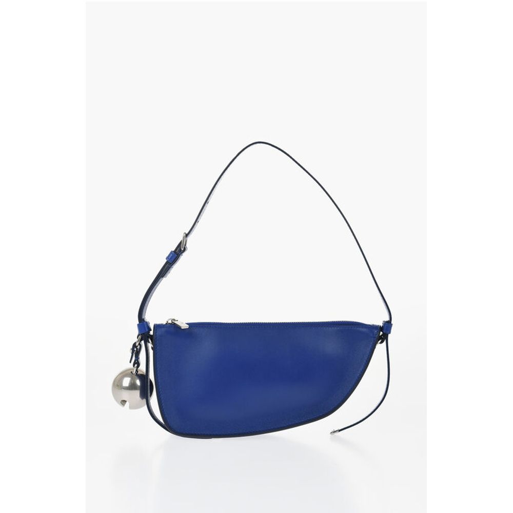 Burberry Leather SHIELD SLING Shoulder Bag with Silver-Tone Charm