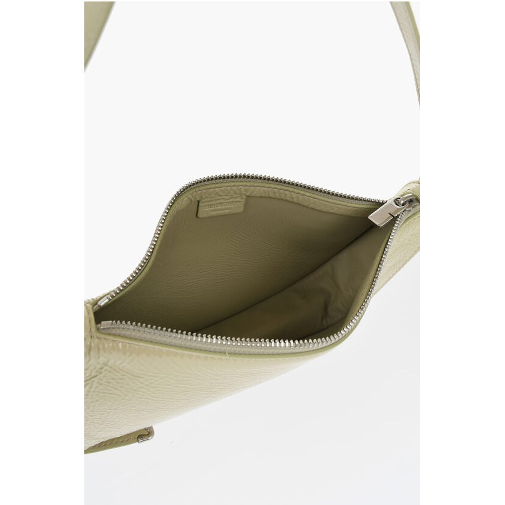 Burberry Patent Leather SHIELD SLING Shoulder Bag with Silver-Tone Ch
