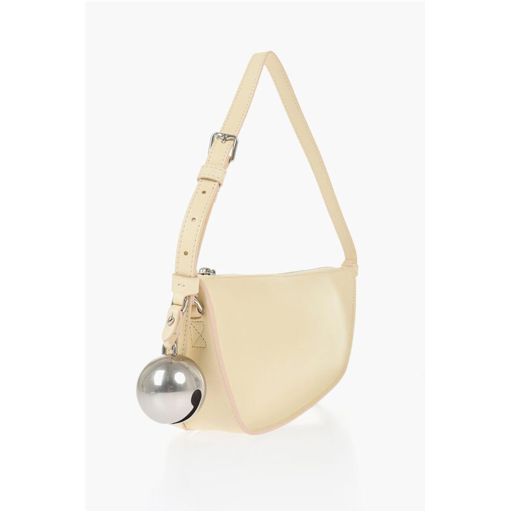 Burberry Leather SHIELD SLING Shoulder Bag with Silver-Tone Charm