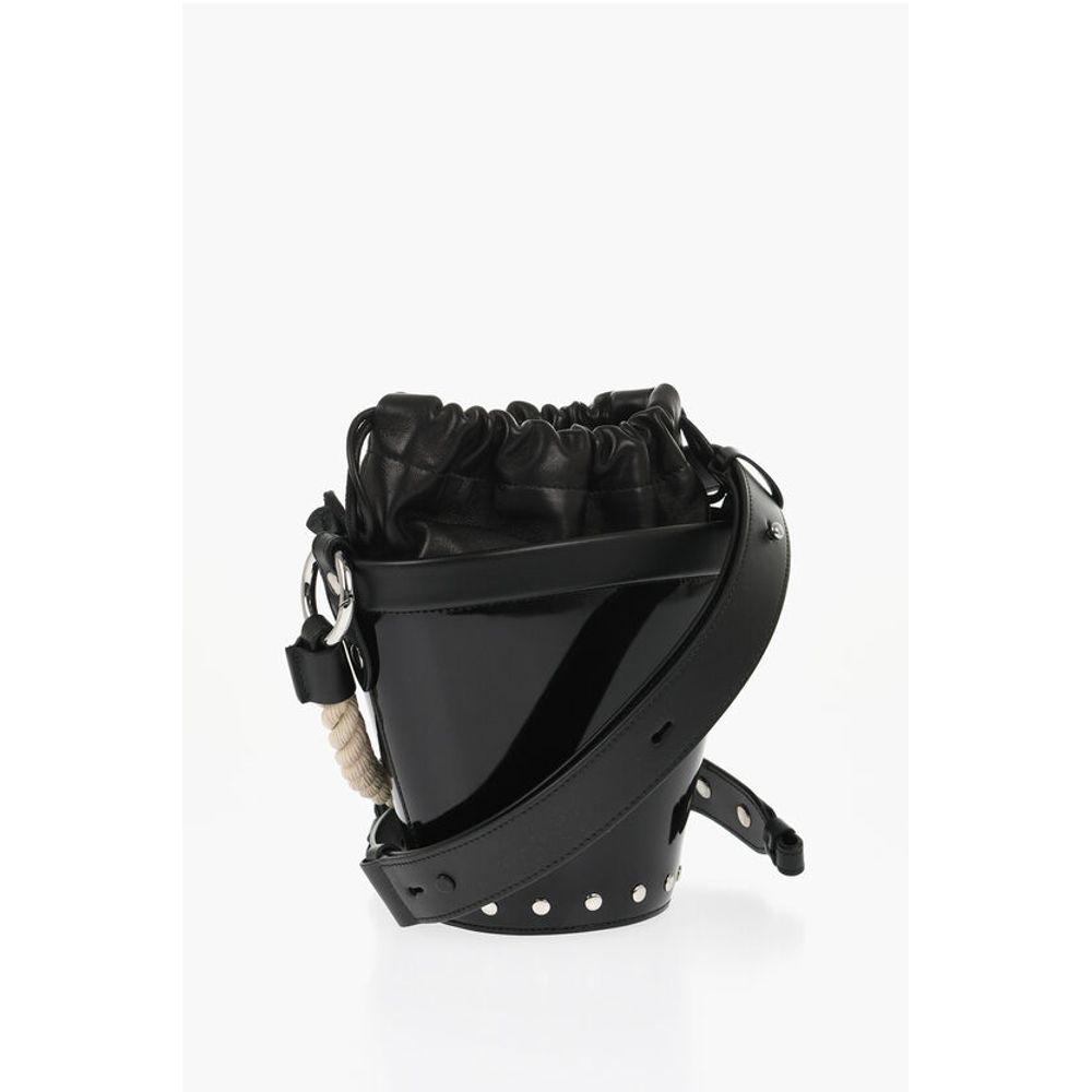 Maison Margiela MM11 Patent Letaher Bucket Bag with Removable Strap