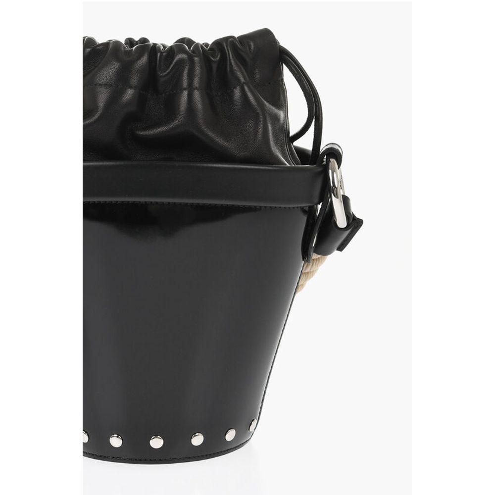 Maison Margiela MM11 Patent Letaher Bucket Bag with Removable Strap