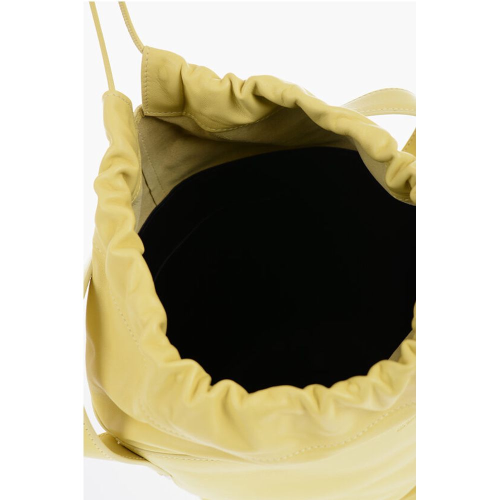 Jil Sander Leather Bucket Bag with Removable Shoulder Strap
