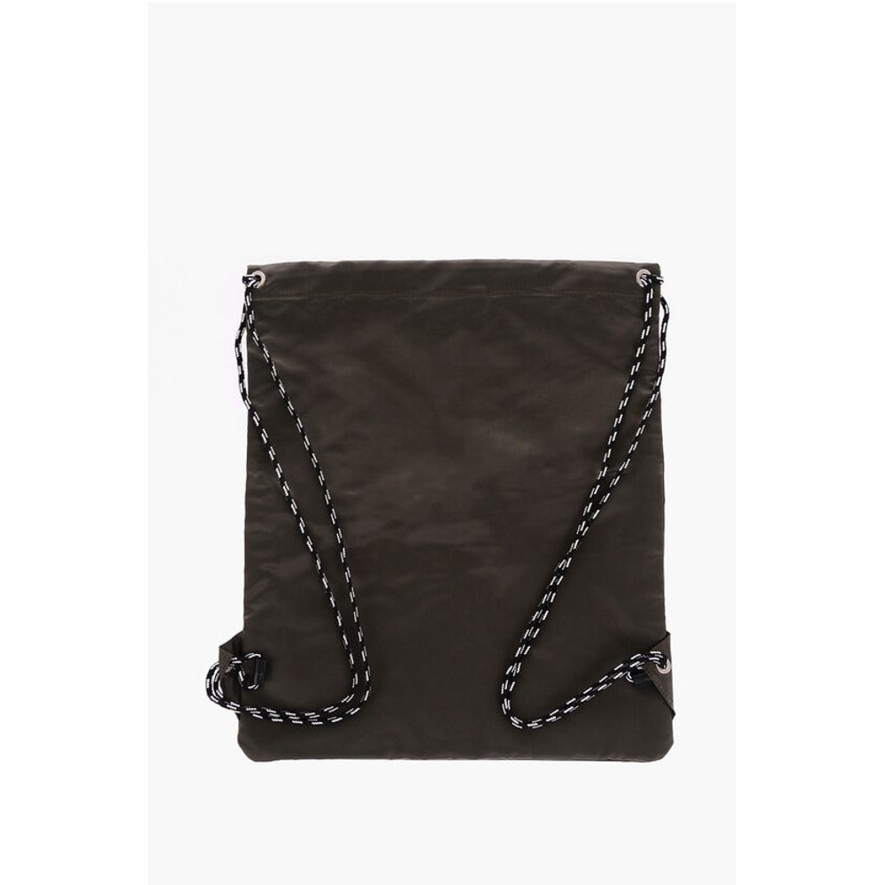 Neil Barrett Solid Color Nylon Drawstring Backpack