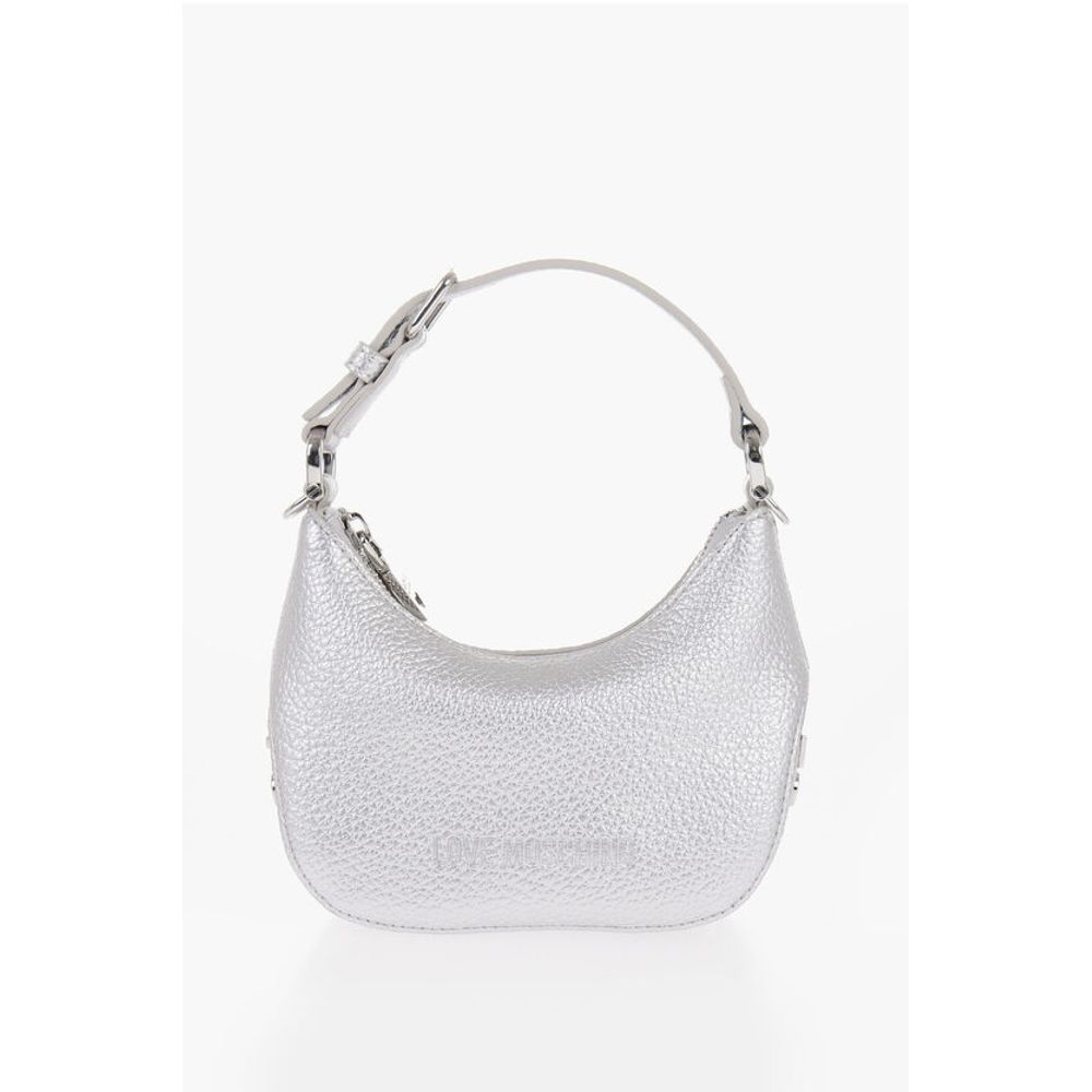 Moschino LOVE Textured Faux Leather Mini Hobo Bag