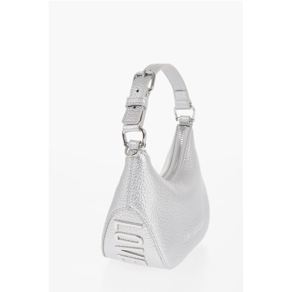 Moschino LOVE Textured Faux Leather Mini Hobo Bag
