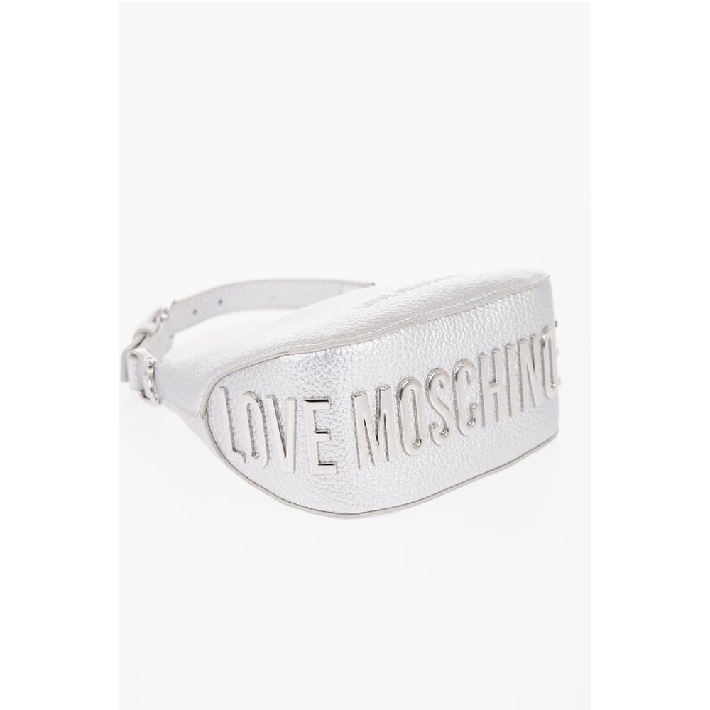 Moschino LOVE Textured Faux Leather Mini Hobo Bag