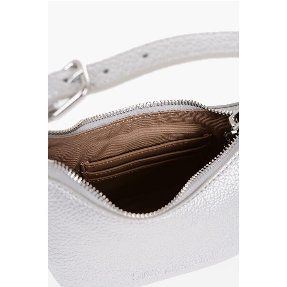 Moschino LOVE Textured Faux Leather Mini Hobo Bag