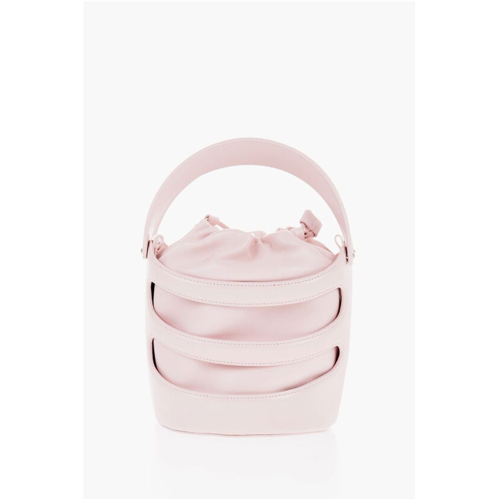 Alexander McQueen Solid Color Leather Bucket Bag