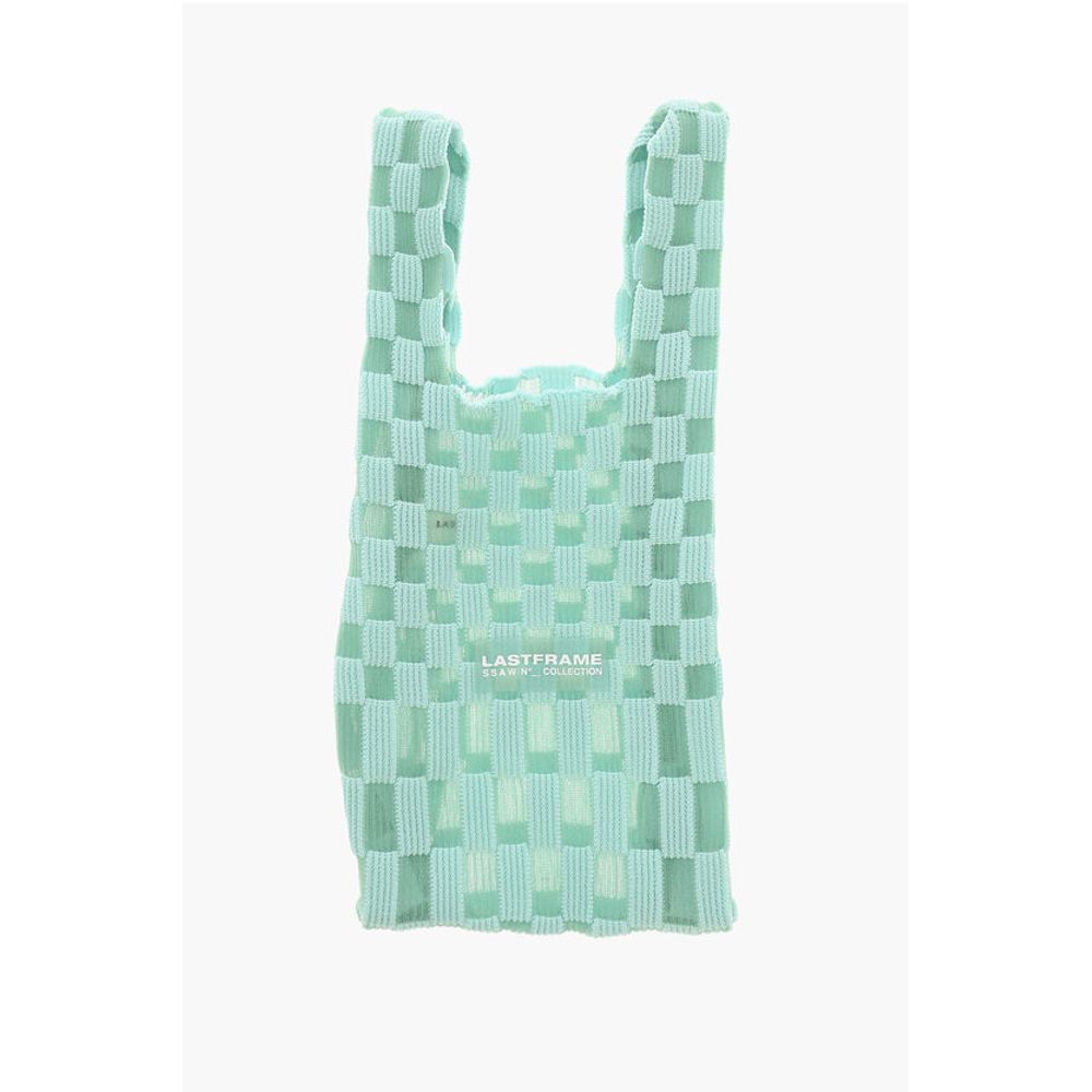 Last Frame Two-Tone Checked Tote Bag