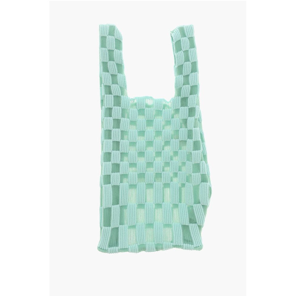 Last Frame Two-Tone Checked Tote Bag