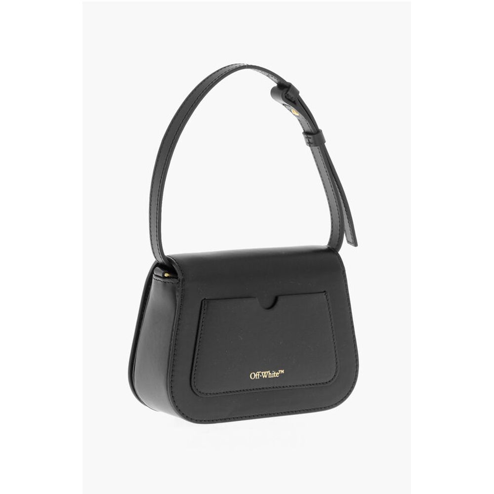 Off-White Leather SKELETON BINDER Shoulder Bag with Golden Detail