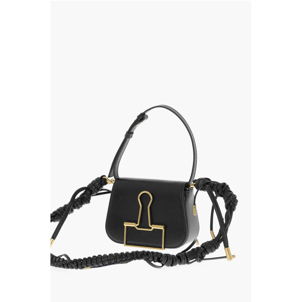 Off-White Leather SKELETON BINDER Shoulder Bag with Golden Detail